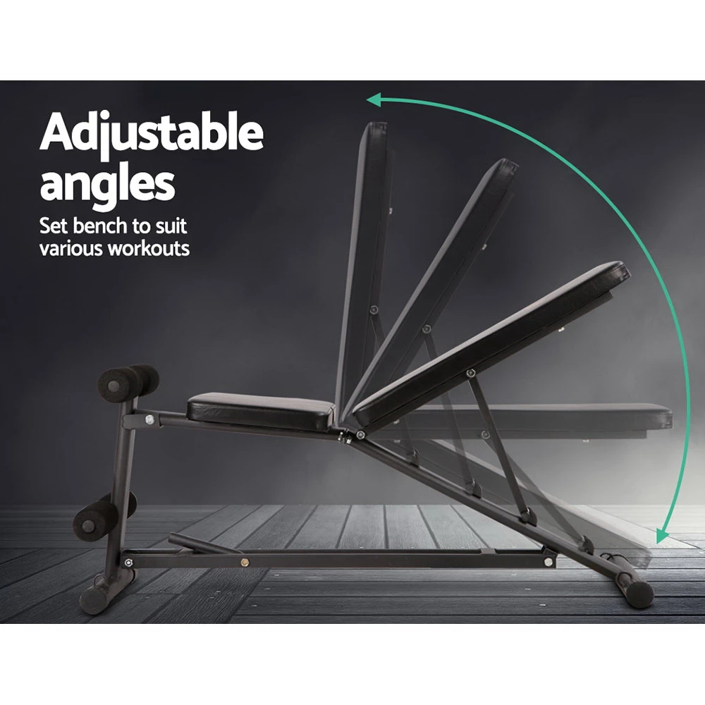 

Everfit Adjustable FID Weight Bench Flat Incline Fitness Gym Equipment Durable Waterproof Oil Resistant For Home Office AU