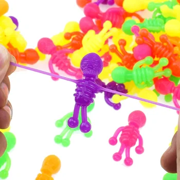 

Besegad 20PCS Flexbile Stretchy Toys Squeeze Skeleton Zombie Model Toy for Children Anxiety Attention Halloween Toy Randon Color