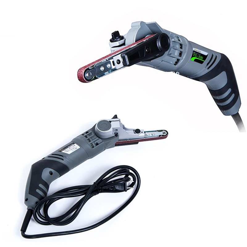6 gear stepless speed belt sander Hand-holding type YL-330 small portable metal sandpaper polishing machine 220V. electric polisher