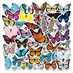 Autocollants colorés en forme d'animaux et de papillons pour ordinateur portable, réfrigérateur, téléphone, guitare, bagages, dessin animé, décalcomanies, jouets pour enfants, 10/30/50 pièces 