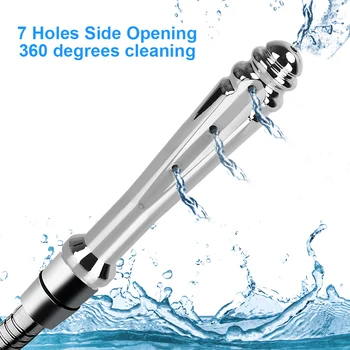 Metal 7 Holes Side Opening Anal Sprinkler Enema Cleaning Shower Colonic Douche Nozzle Vaginal Wash Unisex Sex Tool for Couples 2