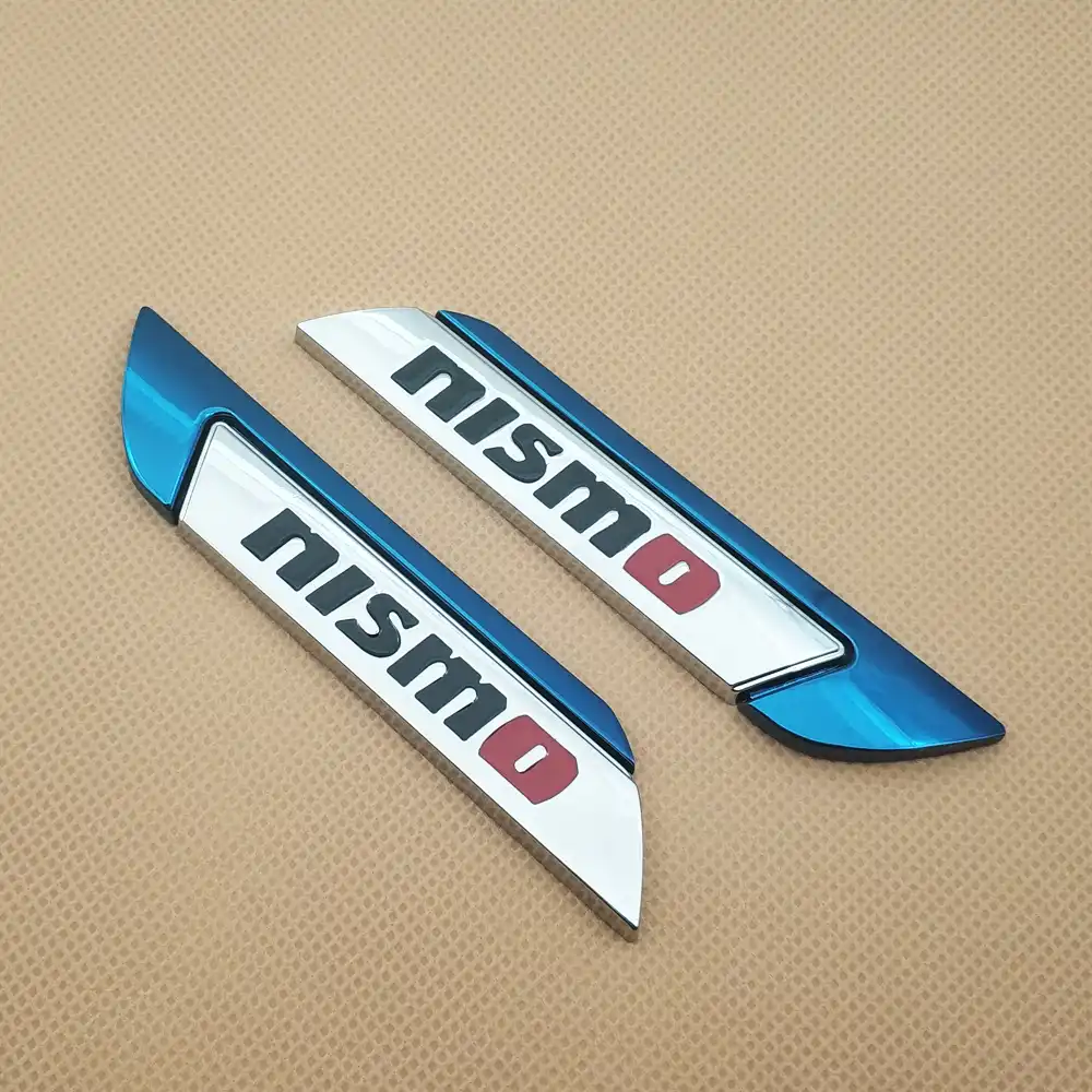 ペア金属車スタイリングnismoバッジサイドフェンダーステッカー3dスポーツエンブレムデカール日産 エンブレム Aliexpress