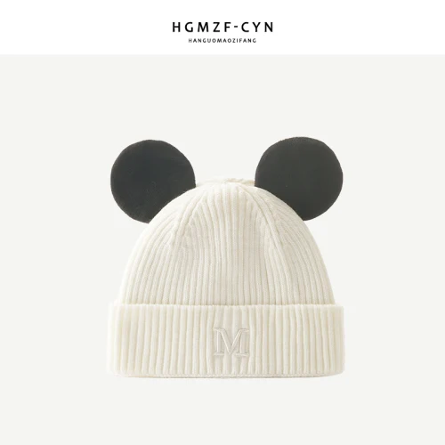 Hangat Wol Topi Cute Telinga Topi Rajut 