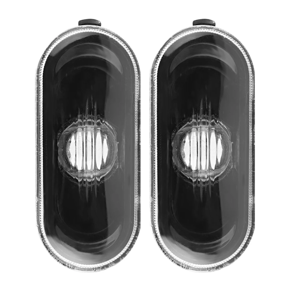1pair Car Side Marker Turn Signal Warning Light With Black Lamp Cover