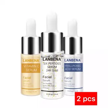 

6pcs LANBENA Facial Serum Face Cream Vitamin C Hyaluronic Acid Serum Anti Aging Wrinkle Moisturizing Whitening Skin Care