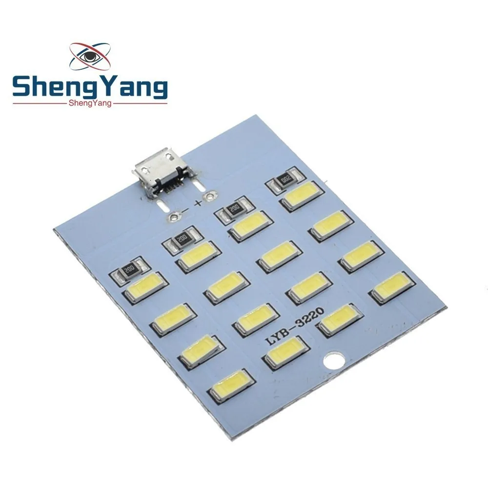 1 шт. высокое качество 5730 smd 5V 430mA~ 470mA белый Mirco Usb 5730 светодиодный светильник ing панель USB Мобильный светильник аварийный светильник Ночной светильник