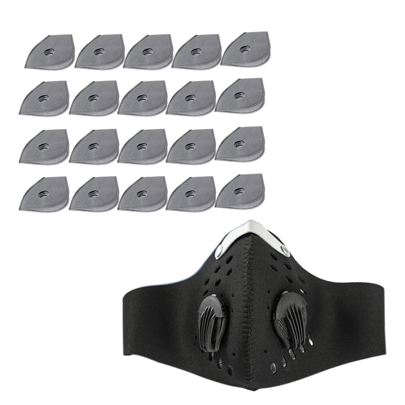 

21Pcs PM2.5 Activated Carbon Dust-Proof Anti-Fog Soft Warm Cycling Sports Face Mask