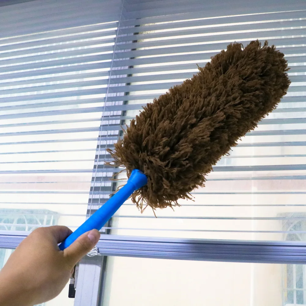 4 Colors Soft Microfiber Feather Duster Household Cleaning Tools for Home Furniture Car Clean Long Handle Dust Cleaner Brush