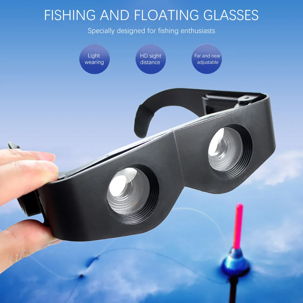 

Fishing Binoculars Magnifying Glass Portable Adjustable Outdoor Glasses With Glasses Case Suitable For Daylight Or Night Fishing