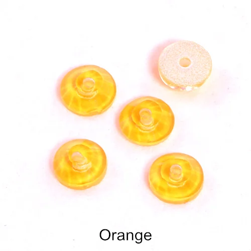 3 мм-10 мм круглые неоновые пришитые Стразы с отверстием, стеклянные стразы для шитья, светящиеся в ультрафиолете для свадебного платья B1329 - Цвет: Orange