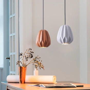 

Nordic restaurant Pendant Lights modern simple personality creative bedroom resin single head bedside small Pendant Lights