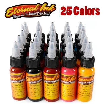

25 pieces / set of tattoo ink 30 ml / bottle of eyebrow tattoo color permanent tattoo pattern paint supply cosmetic set tool
