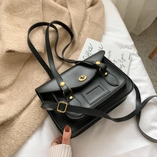 Однотонная мягкая кожаная сумка-мессенджер новая сумка через плечо модная большая сумка ретро Женская сумка Повседневная
