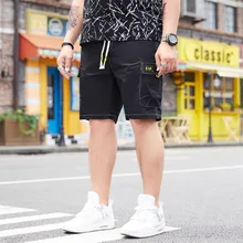 Мужские шорты Карго с несколькими карманами, повседневные хлопковые военные шорты до колен, мужские свободные армейские тактические шорты, мужские летние спортивные штаны