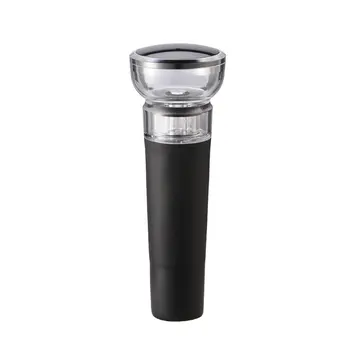 

Vacuum Compact Wine Stopper Black Rubber Abs Manual Pulling Type Seal Up Red Wine Preservation Stopper Bar Accessories