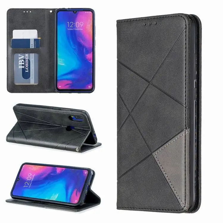 Чехол для телефона для Redmi Note 7, Аксессуары для мобильных телефонов, не падающий из искусственной кожи, флип-чехол для Redmi 7 с отделением для карт, защитный чехол