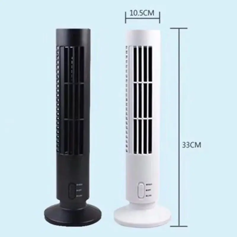 

Mini USB Vertical Bladeless Air Conditioner Handheld Portable Cooler Desktop Silent Cooling Tower Fan Home Office Sep. 12