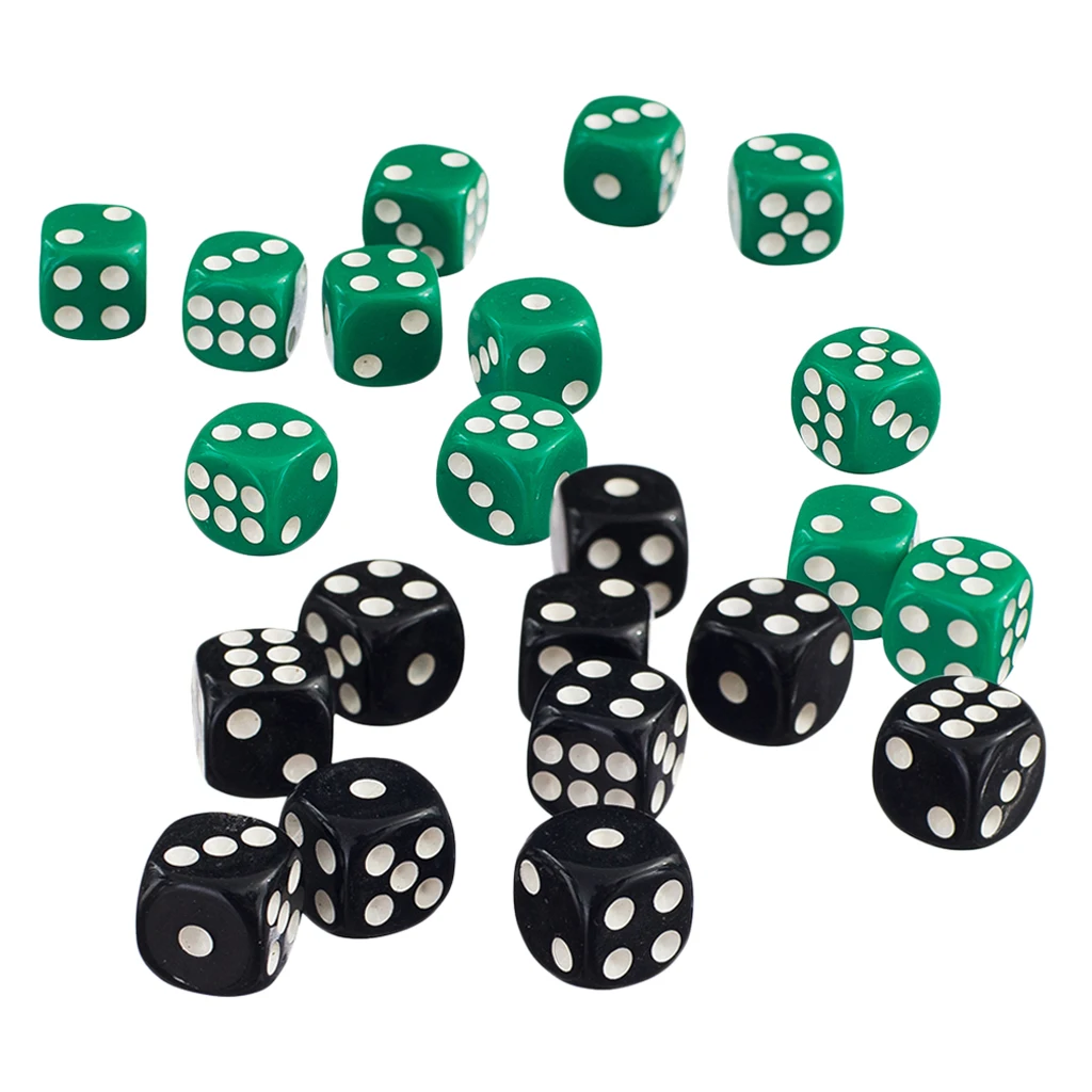 100 шт. непрозрачные шестисторонние D6 Spot Dice игры для D& D рro MTG настольные игры