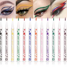 12 цветов Подводка для глаз Водостойкая Подводка для глаз Стойкая подводка для глаз противообрастающая Косметика Красота Подводка для глаз