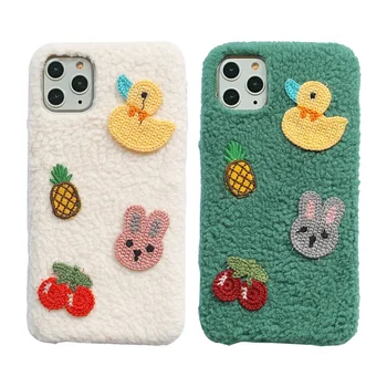 

QL winter case for iphone 11 pro velvet cute back cover