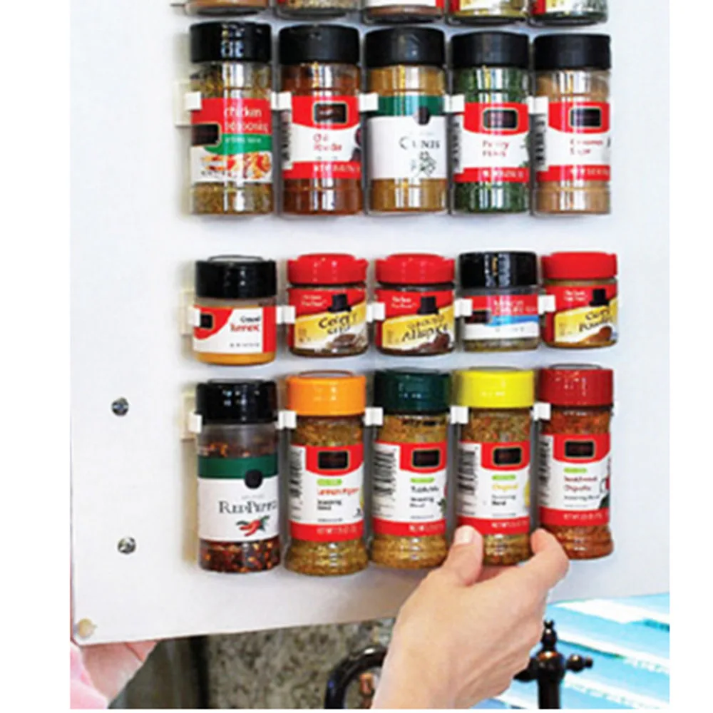 20F #8 шт. стойка для специй настенный стеллаж кухонный Органайзер из пластика 12