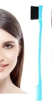 

New 200 pcs/lot Eyebrow brush Beauty Double Sided Edge Control Hair Comb Hair Styling Hair Brush