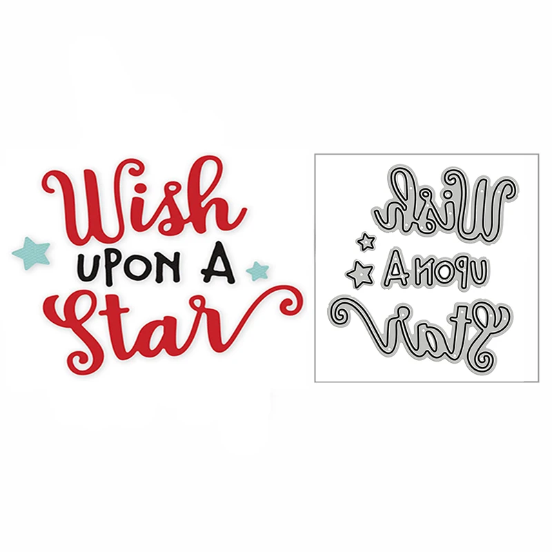 Новые милые слова Wish Upon a Star 2020 металлические пресс-формы для скрапбукинга сделай