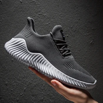 

Fashion Men Shoes Breathable Lightweight Men Casual Shoes Comfortable Lace Up Shoes Men Sneakers Comfortable Mesh Big Size 2020