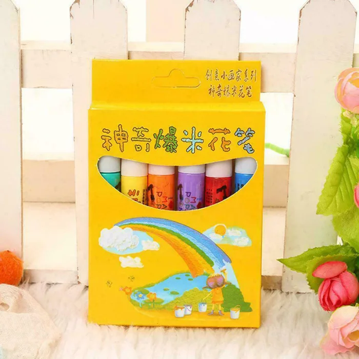 6 Pcs Magic Popcorn Pen Puffy 3D Art Safe for Greeting Birthday Cards Children JHP-Best
