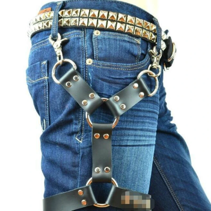 New Belts For Men And Women Thigh Leg Leather Harness Black Pant Stocking Lingerie Bondage Adjust Unix Garter Belts body harness