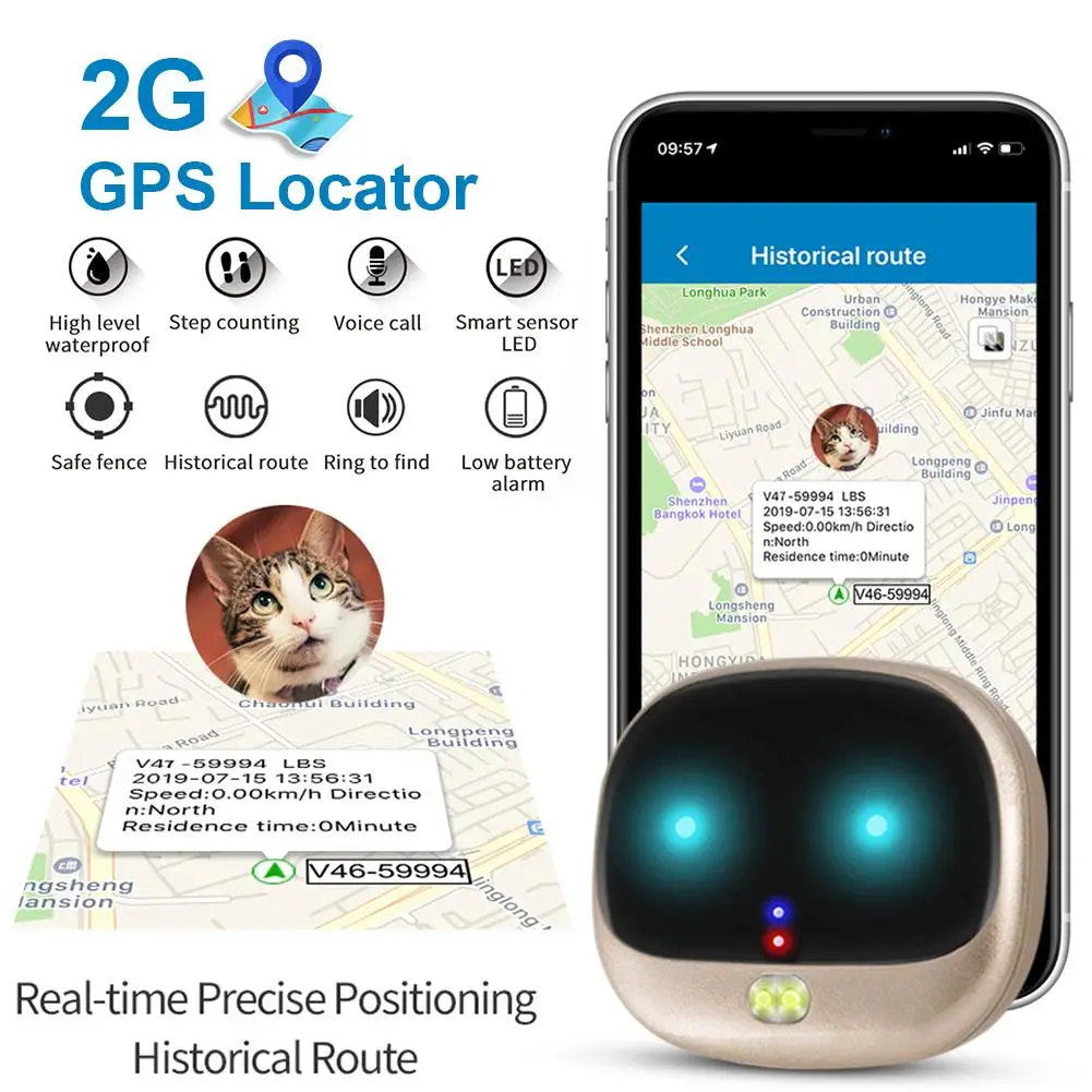 2G gps локатор для домашних животных анти-потеря gps трекер Bluetooth Tracer для домашних собак кошек ключи сигнализации трекер Finder оборудование инструменты