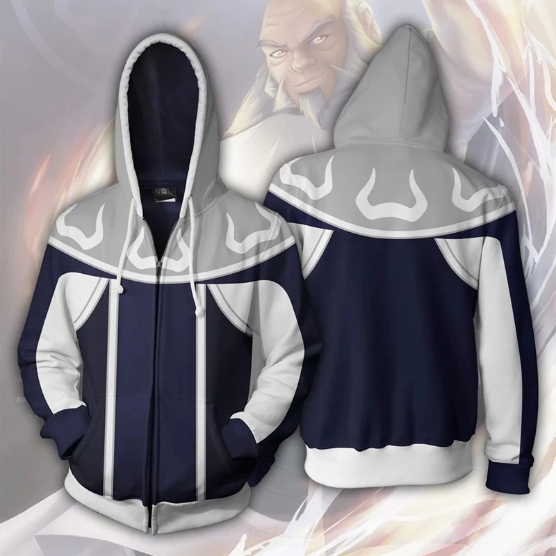 Avatar The Last Airbender Cosplay Hoodies Aang Sweatshirts Katara Sokka Hooded Zipper Jacket Anime Adult Outerwear0 (10)