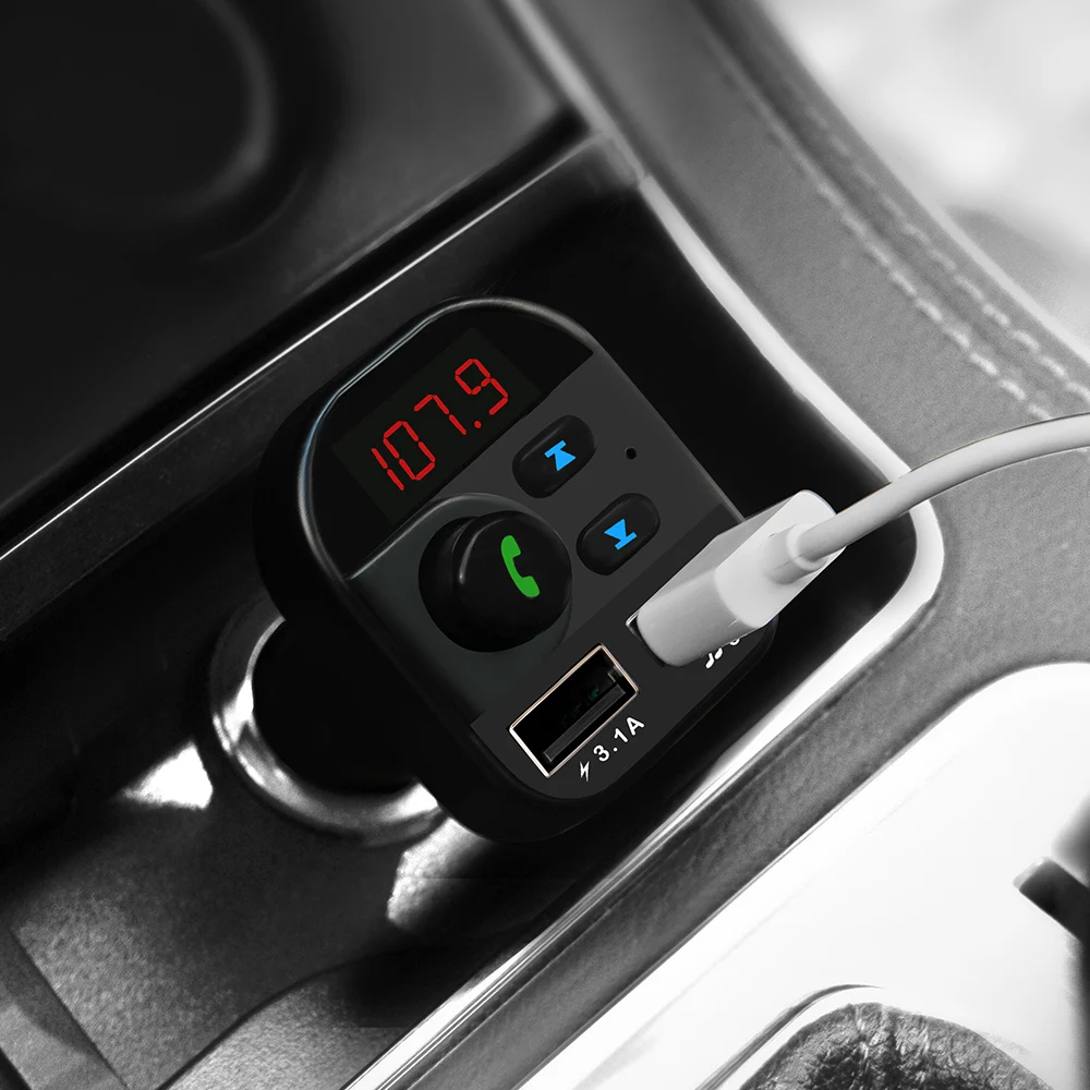 Универсальные автомобильные аксессуары BT FM передатчик беспроводной BT 5,0 свободный Ручной ЖК MP3-плеер USB зарядное устройство 3.1A