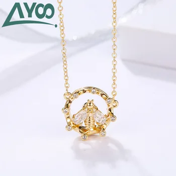 

AYoo High Quality SWA Lucky Bee Queen Bee Decorative Crystal Female Necklace