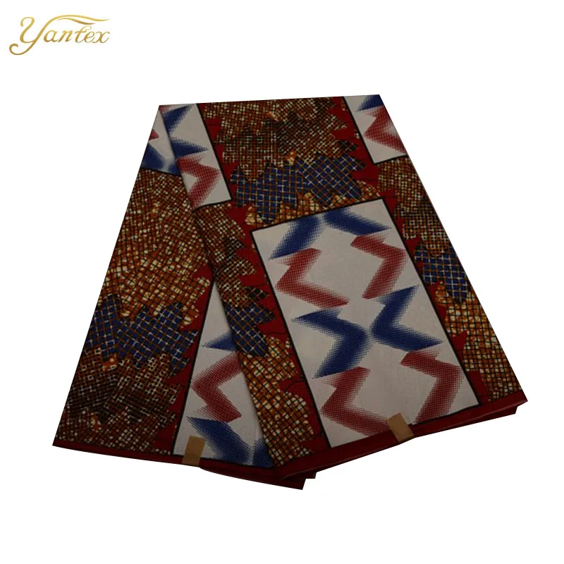 YANTEXTILE новая Анкара ткань Африканский настоящий воск принт Tissu Africain 6 ярдов настоящий воск Африканский батик ткань для свадебного платья - Цвет: 18040024
