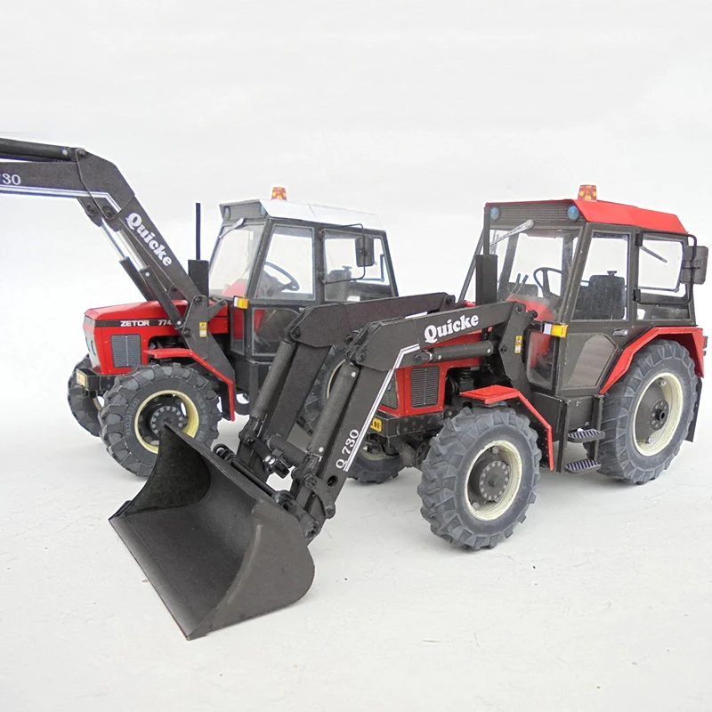 3D Paper Model Zetor 7745 1:32 Tractor 4 Tools Origami Art DIY Adult Handmade Craft Toys ZX-022 023