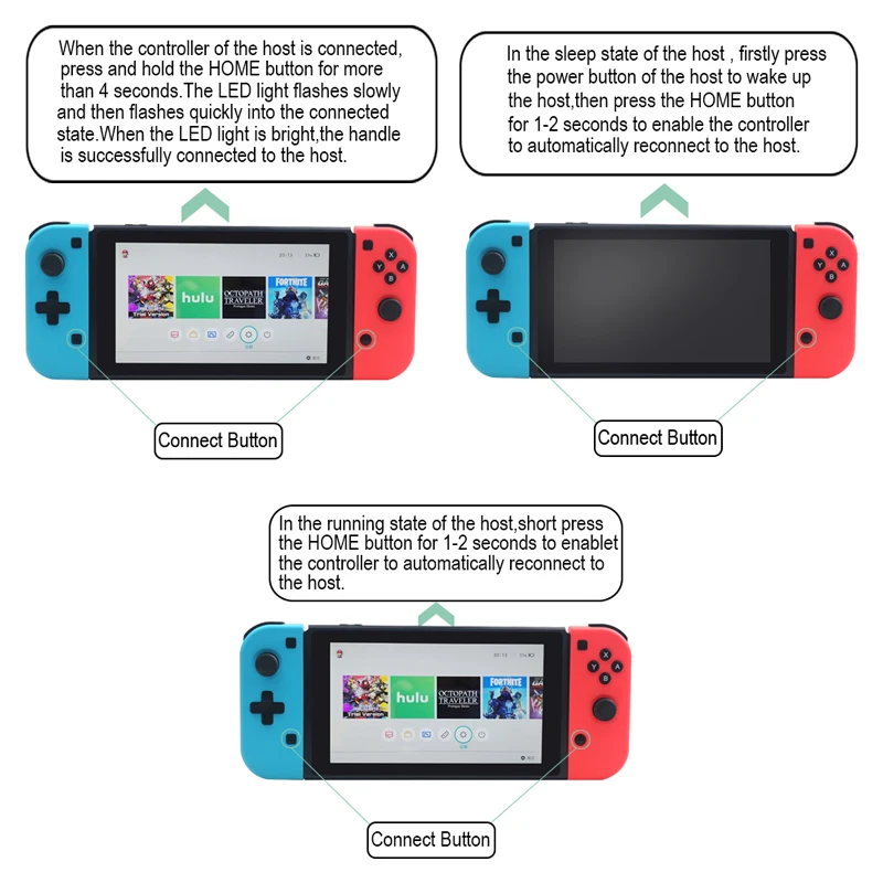 Беспроводной Bluetooth левый и правый игровой контроллер Joy-con, геймпад для Nintendo Switch NS Joycon, игра для Nintendo Switch Console r25
