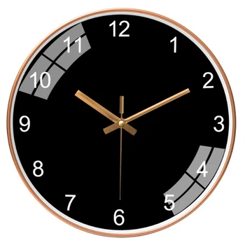 

Nordic Luxury Wall Clock Pink Simple Silent Living Room Clock Modern Desgin Glass Nordic Orologio Parete Round Wall Clock BA60