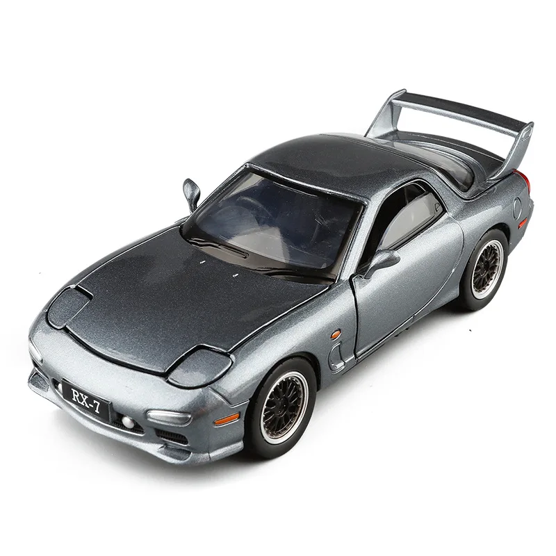 Изысканный подарок 1:32 модель спортивного автомобиля Mazda RX7 из сплава со звуком и