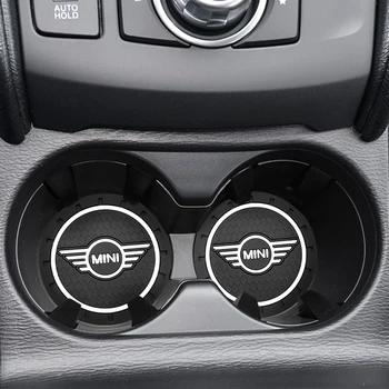 

1/2pc Auto Water Cup Slot Non-Slip Mat Accessories For BMW Mini Cooper One S JCW Clubman R55 R56 R60 F55 F56 Car-Styling