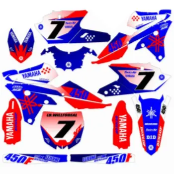 

New Full Graphics Decals Stickers Custom Number Name 3M Matte Stickers For YAMAHA YZF YZ250F YZ450F 2014 2015 2016 2017