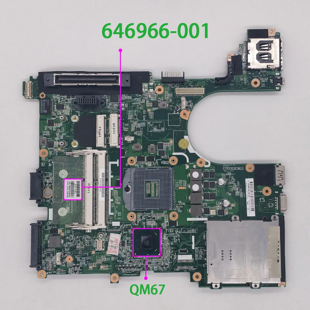 

646966-001 QM67 UMA for HP ProBook 6560b 8560P Series NoteBook PC Laptop Motherboard Mainbaord
