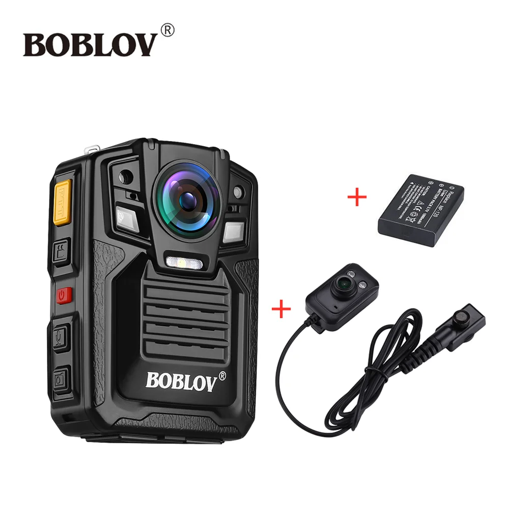 2 Batteries and Charging Dock Station and 170° Wide Angle 1296P Waterproof Police Body Camera with Audio 64GB BOBLOV HD66-02 128GB/64GB Police Body Camera Night Vision Body Camera 