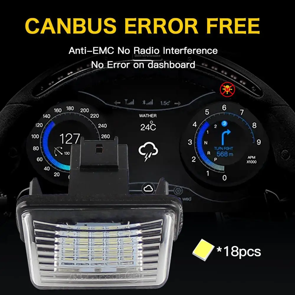 Светодиодный светильник номерного знака CANBUS для Peugeot 308 5008 406 (новый) Partner Tepee(B9) B9 M49