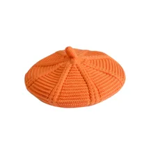 Детские вязаные береты, осень и зима, новые шерстяные шапки, модные и милые