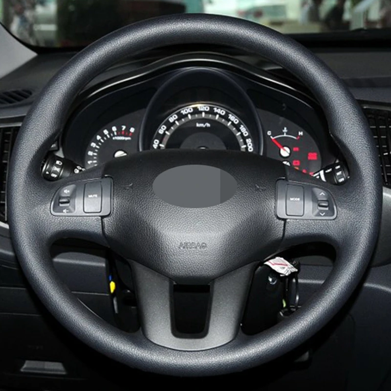 DIY ручной работы черный мягкий замшевый чехол рулевого колеса автомобиля для Kia Sportage 3 2013 2012 2011 Ceed Cee 'd 2012 2011 2010