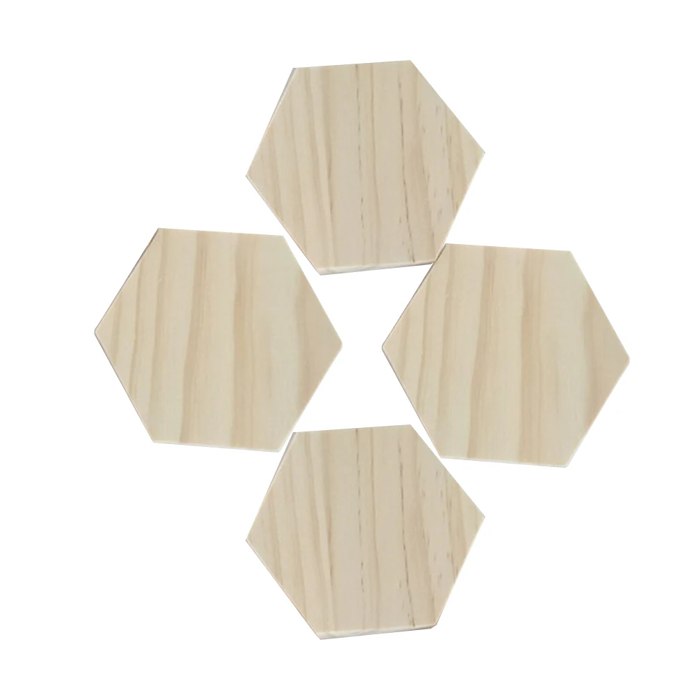 25 шт./компл. вечерние шестигранные кусочки дерева полированный домашний декор