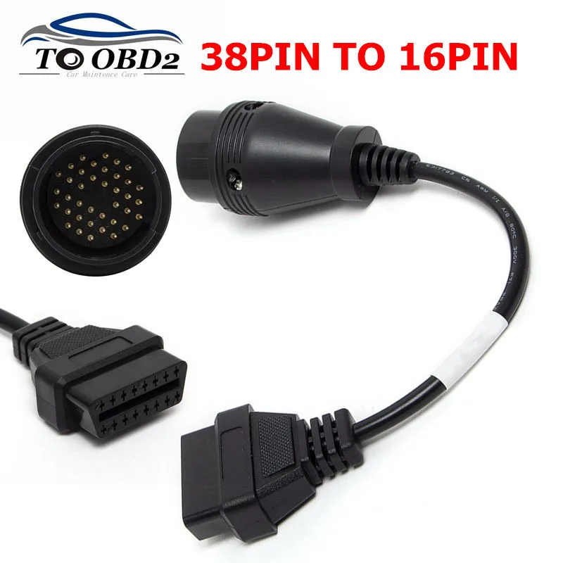 OBD2 разъем Автомобильный Диагностический кабель для IVECO 38 Pin obd до 16 Pin соединительный кабель автомобильный интерфейс диагностический инструмент для Iveco 38PIN