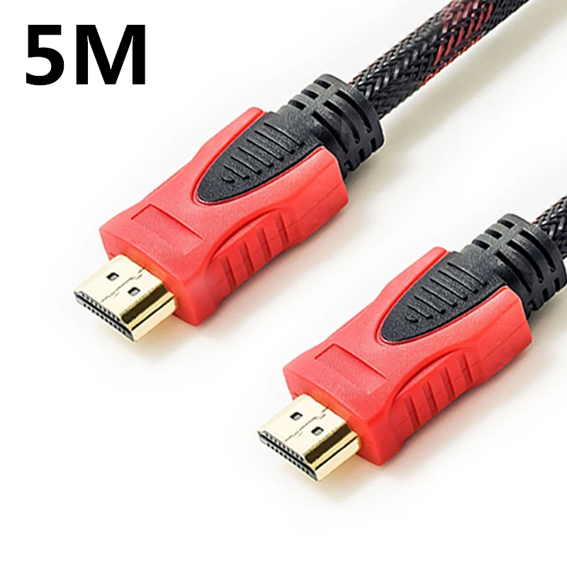 HDMI кабель 5 м HD HDMI кабель компьютерное подключение ТВ кабель черный красный версия сети 1,4 KY304-5M