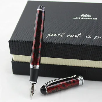 

Noble JINHAO X750 fountain pen luxury 500 Lava Red with gift pen Thick metal ink pen